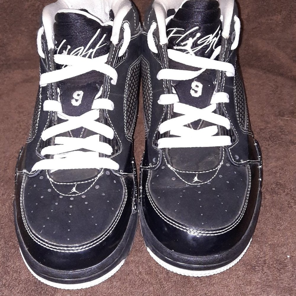 Jordan Flight Black High Tops SZ 8